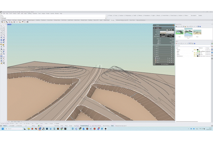Terrain modeling for Rhino. Create landforms, graded paths with ease. Download OSM Data. Sculpt and Scatter tools. Terrain, Slope and Solar Analysis all in one Terrain modeling for Rhino. Create landforms, graded paths with ease. Download OSM Data. Sculpt and Scatter tools. Terrain, Slope and Solar Analysis all in one