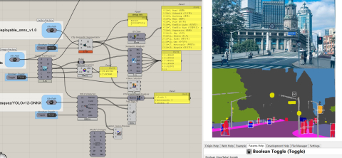 NeosCityDetector is an ONNX Runtime-based plugin that integrates deep learning models into Grasshopper for urban environment research. NeosCityDetector is an ONNX Runtime-based plugin that integrates deep learning models into Grasshopper for urban environment research.