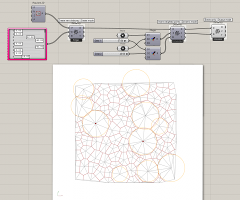 2D Weighted Voronoi / Power Diagrams for Grasshopper
2D Weighted Voronoi / Power Diagrams for Grasshopper