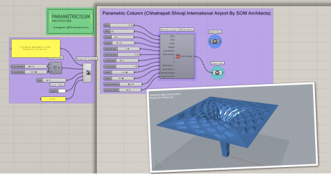This definition helps you to model the Parametric Column of Chhatrapati Shivaji Maharaj International Airport, Mumbai by SOM Architects.
This definition helps you to model the Parametric Column of Chhatrapati Shivaji Maharaj International Airport, Mumbai by SOM Architects.