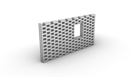 Parametric Brick Screen Wall with fully editable brick size and brick gap