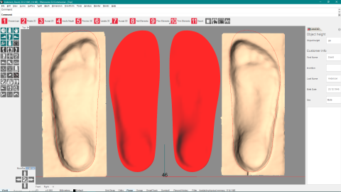 LutraCAD is easy and intuitive software for designing insoles and orthotics based on 2D and 3D scans. Free trial possible!
