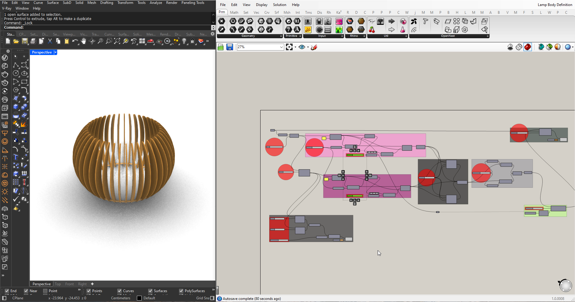 Grasshopper 3D modeling tutorial - Blade-Like lamp body