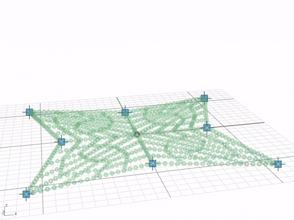 Spider is a Grasshopper plugin written in C#.  It focuses on the structural form-finding method that can simulate different models of hanging chains.