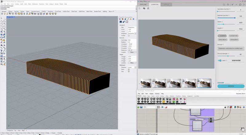 Veras®  is an AI-powered visualization app, that uses your 3D model geometry as a substrate for creativity and inspiration.