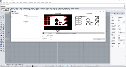 [Work In Progress] Condor is a plug-in that can scan the contours of scrap materials from CNC cutters, and export them into Rhino as contours.
