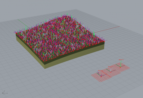 Definitions for grass generation and scattering on the surface.