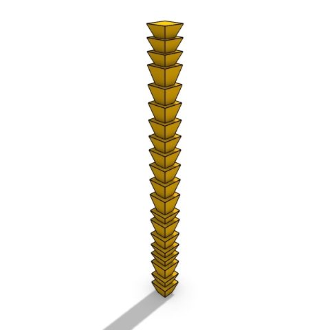 In this grasshopper tutorial you can model a parametric tower using the "Taper" component and by defining the height of the different modules.