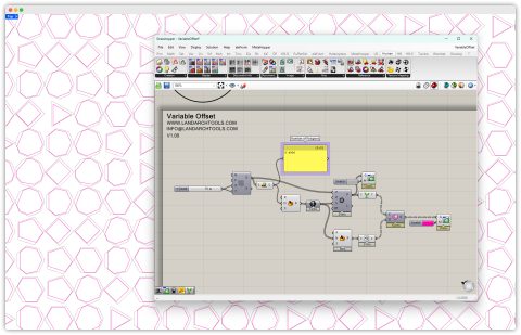Offset the edges of 2D polylines a variable amount.