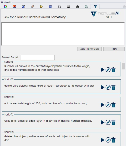 Notilus AI is your AI-powered assistant that turns natural language into Rhino scripts, - instantly.
