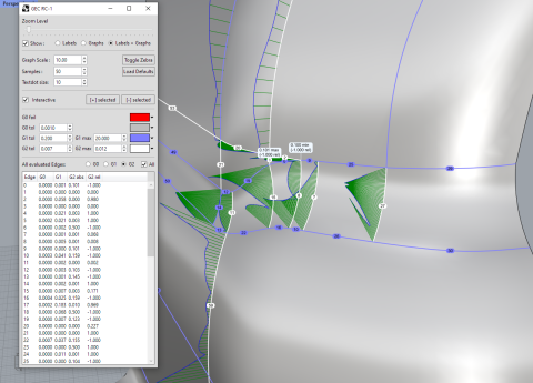 This plugin allows to select a single surface or multiple surfaces and polysurfaces to analyse edge continuity without needing to select any edges.