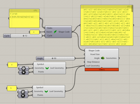 Leaf provides a capable L-System engine for generating complex strings, and representing them visually using a 3D turtle.