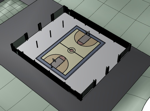 A warehouse with a basketball court inside. Quite random I know but might as well share. You can use it for renders or grab resources from it.