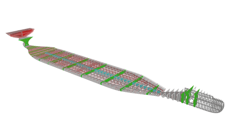 Parametric modeling tool for marine structures - efficient modeling to calculate weight and center of gravity - Now with link to ShipConstructor!
