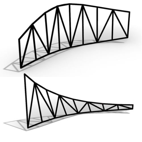 In this grasshopper Tutorial, you can learn how to design a parametric truss using two curves and the number of divisions.
