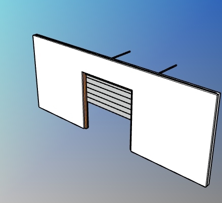 Parametric garage flush panel door style for VisualARQ