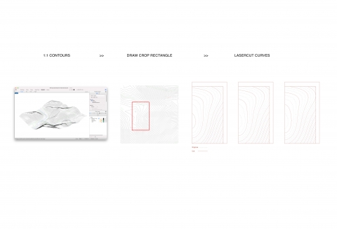 This tool takes 1:1 contour lines from a software like CADmapper and creates curves for a laser cut physical site model.