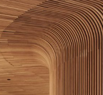 Script for the design of curved interior spaces in Architecture using Steam Bent or Faceted Wood. 