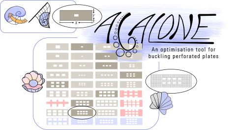 Abalone is a plug-in for Grasshopper used to optimise the geometry of perforations in simply-supported thin plates subject to buckling (under uniform
