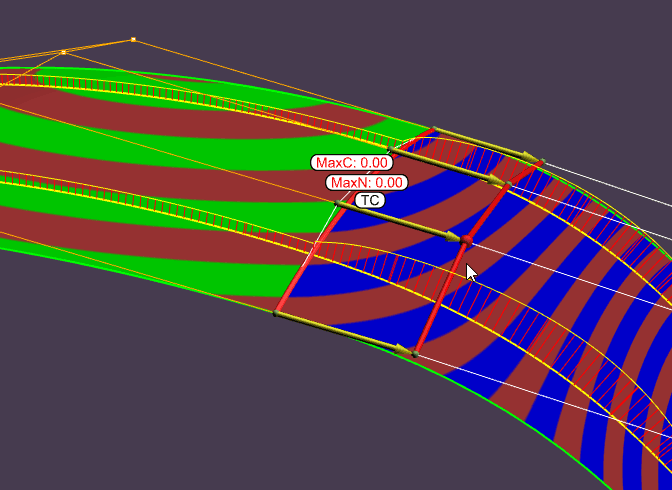 Functionality for geometrical analysis and modification of free form shapes.