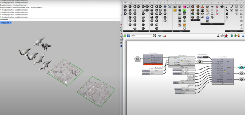 A tool to efficiently arrange 3D models on the printer plate, reducing print time and maximizing output for architecture students.