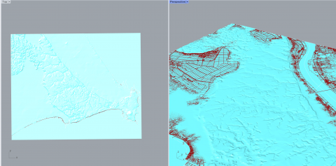 Swan is a tool that generates 3D terrain and 2D white maps from xml and gml data by Geospatial Information Authority of Japan.
