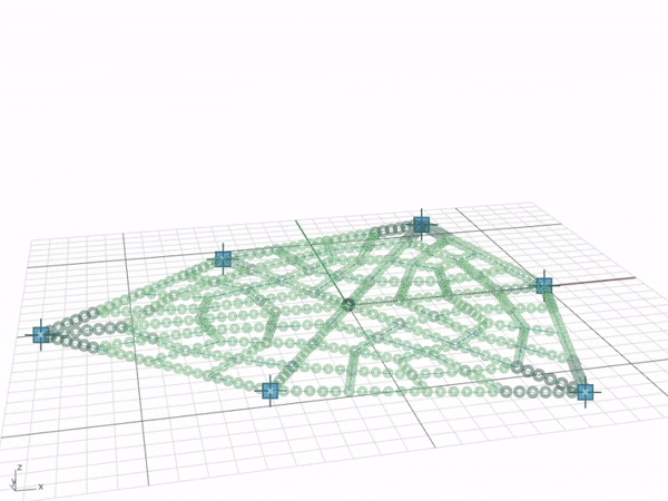 Spider is a Grasshopper plugin written in C#.  It focuses on the structural form-finding method that can simulate different models of hanging chains.