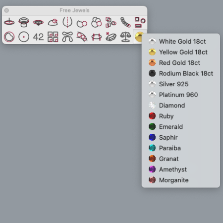A set of tools for creating jewellery within Rhino 67 & 8
