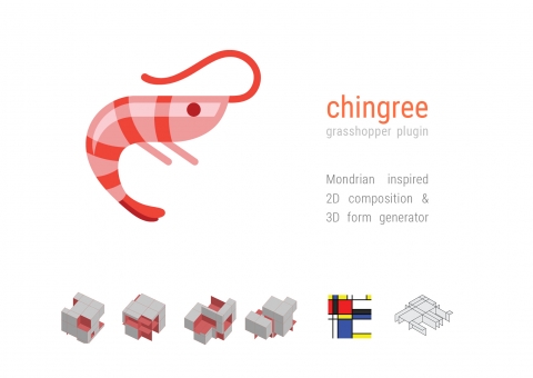 Mondrian inspired 2D composition & neo-plastic 3D form generator
