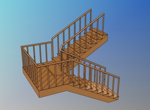 Parametric 2 hand stairs with 12 parametric value such as (height,tread,thickness,....)
(you cant create this with standard stairs in VisualARQ)