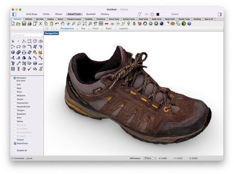 Uses photogrammetry to process a set of photographs to produce a mesh and an associated material.