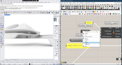 AI-powered image generation and Comfyui workflow management directly inside Grasshopper, enabling real-time previews, upscaling, and seamless AI-driven design visualization.