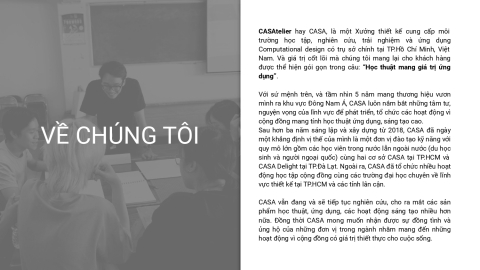 Casahopper plugin includes the commands available in Grasshopper to be Vietnameseized + group of new commands which support for Vietnamese beginners.