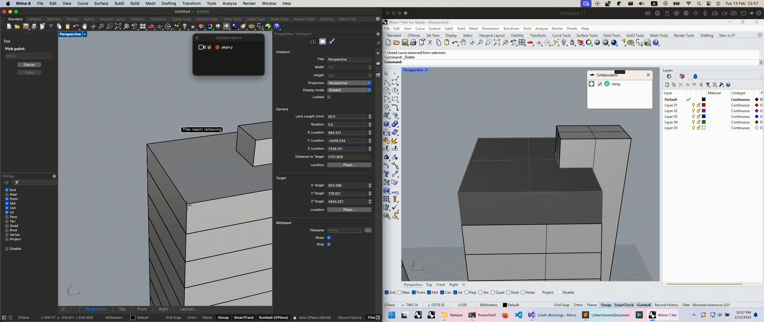 Crash exists to make Multi-user across Rhino platforms easy and accessible to developers and users.
