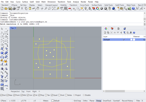 This plugin allows you to create a hatch pattern (*.pat file) from a Rhino drawing.