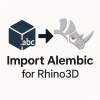 RHAlembicImport is a Rhino 8 plugin for importing Alembic (.abc) files into Rhino, providing a WinForms-based user interface for managing import options and visualizing abc file