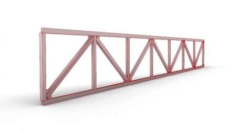 Truss created with VisualARQ Beam objects. 