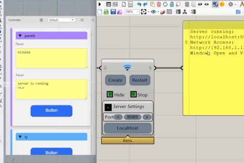 *Grasshopper Controller Suite: Three tools to control Grasshopper from custom UIs: Eto (cross-platform), WPF (Windows only), and Web (browser-based on LAN).
