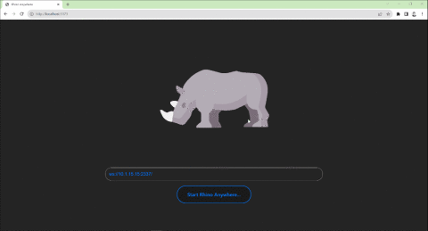 Rhino Anywhere is a framework that enables high definition streaming of a Rhino Model Viewport to the web. This allows you to reskin and interact with Rhino.