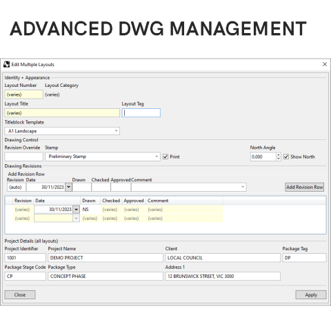 Manage contract drawing sets with ease.