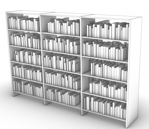 simple bookshelf, but with books. looks far nicer in visualizations