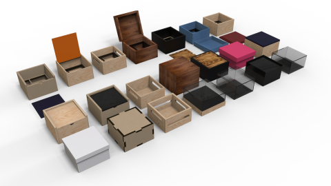Parametric boxes is a file capable of creating more than 49 different boxes of infinite sizes. 