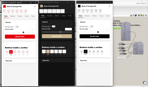 Fast web dashboard generator for Grasshopper. Build pro UIs with simple group-naming. No script changes required. Real-time sync, Mola Styler, and native RTL support.
