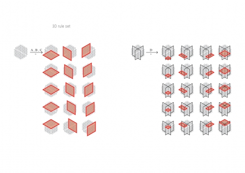 Mondrian inspired 2D composition & neo-plastic 3D form generator
