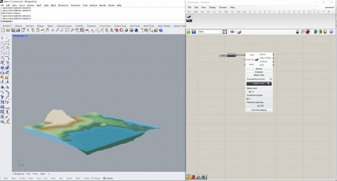 Sandworm is a Grasshopper plug-in that helps bridge between analog and digital modelling of landscapes.