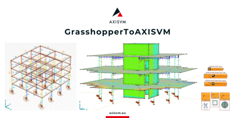 AXISVM parametric design tool. Export finite element structures into AXISVM from Grasshopper with this add-on and perform FE analyses.