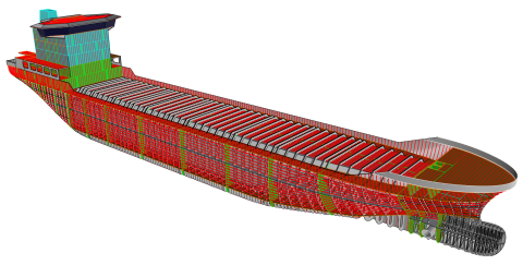 Parametric modeling tool for marine structures - efficient modeling to calculate weight and center of gravity - Now with link to ShipConstructor!
