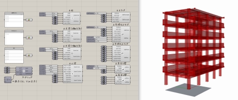 MakeBuilding is a Grasshopper component for architectural designers. It makes it easy to create square grid building models.