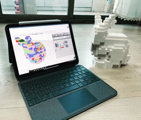 A GPU-accelerated grasshopper plug-in for generating voxels and LEGO bricks