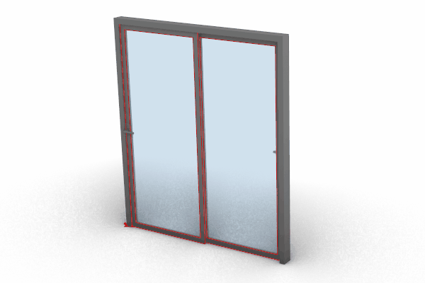 Sliding Door and window with multiple leaves, each one on a different track.